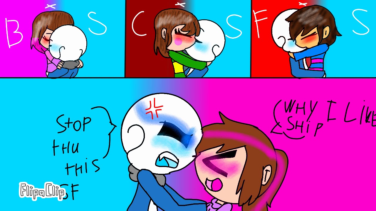 Undertale Chara X Frisk Kiss