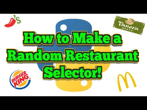 [Python Scripting] - How to Script a Random Restaurant Selector!