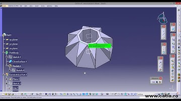 How to create a mechanical part using CATIA Generative Shape Design and Part Design 60