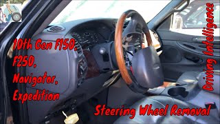 How To Remove Steering Wheel Ford F150, F250, Lincoln Navigator, Expedition & Cruise Control Buttons