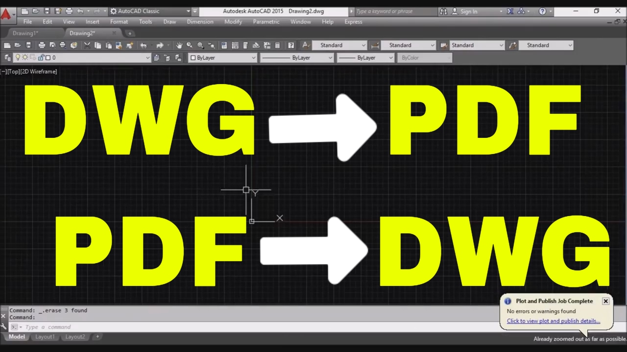 export cad to pdf without cad