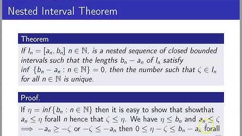 Mathematical Analysis Class 28 Consequence of Nested Interval Theorem