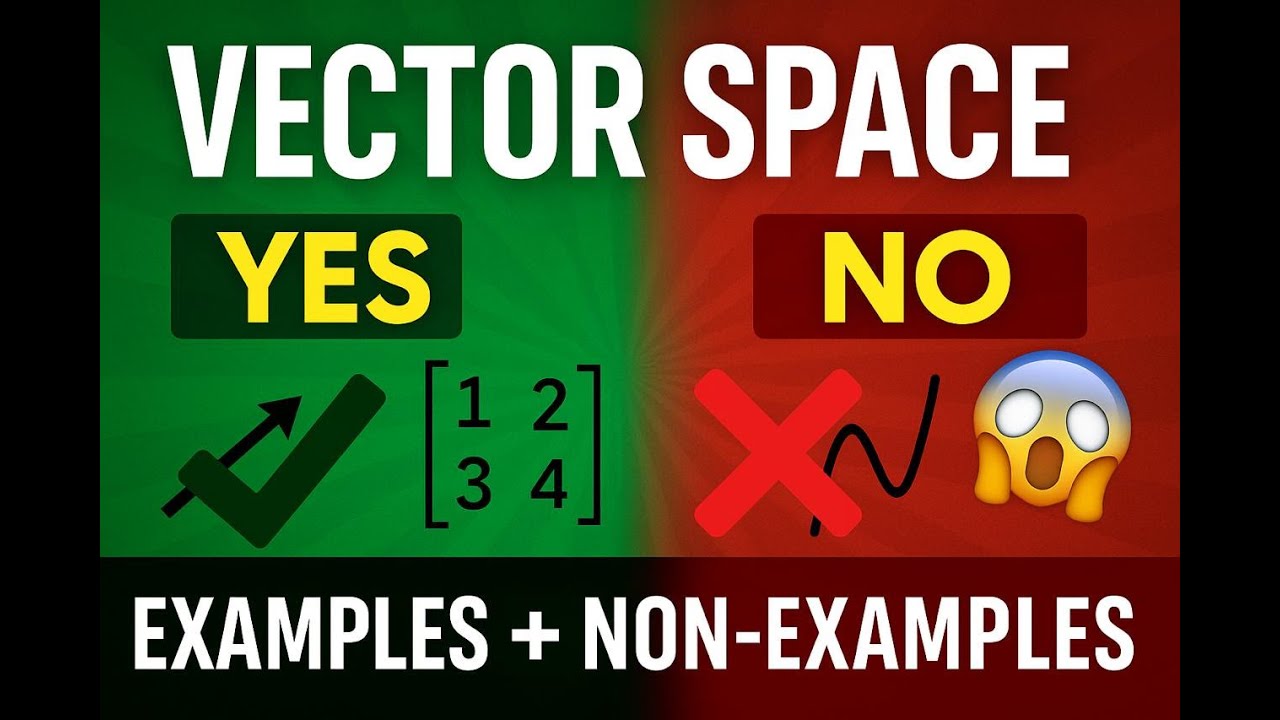 Space Non Example “Vector Spaces in 10 Minutes! 💡 Examples, Non-Examples & Tricks” - YouTube