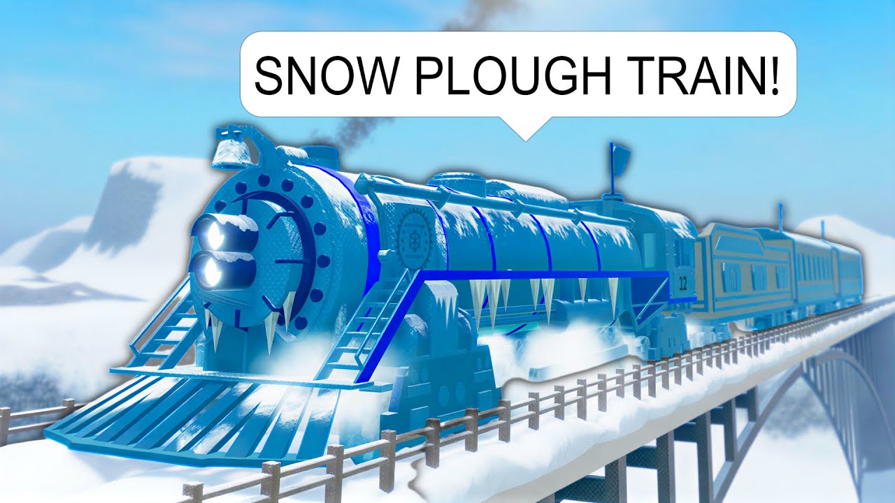 I Drive a NEW Snow Plow Train on Roblox BUT The Snow Is TOO DEEP