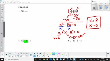 5 10d Solving Radical Equations with factoring VIDEO
