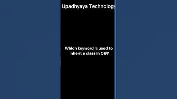 Which keyword is used to inherit a class in C#science  #aspnetcore