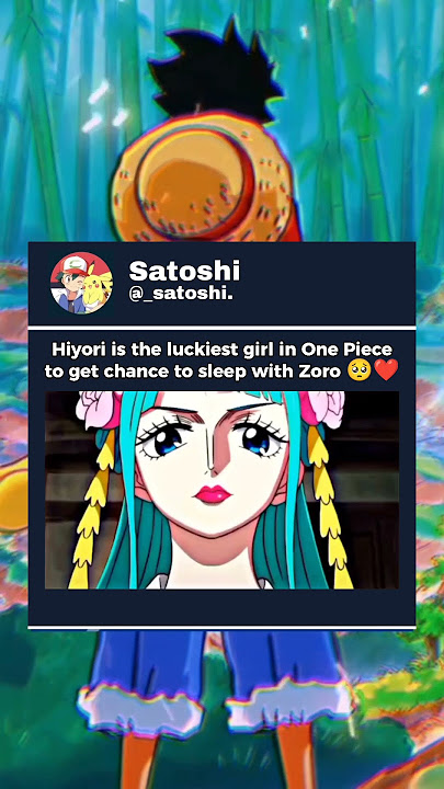 Hiyori sleeps with Zoro 🥺❤️ #zoro #onepiece #shorts