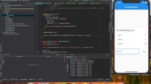 Live coding a shopping list In Flutter