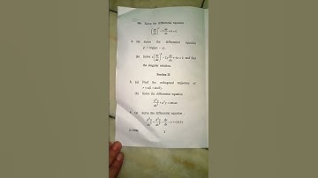 Bsc 1st year (2nd sem) previous year paper maths  ordinary differential eq. (june 2023) CRSU