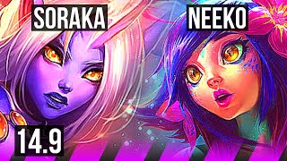SORAKA & Nilah vs NEEKO & Kalista (SUP) | 2/3/21, 700+ games | EUW Master | 14.9