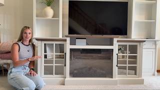 AMERLIFE Electric Fireplace TV Stand Storage Design More