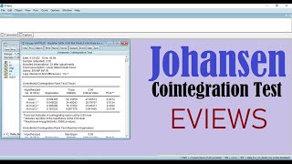 How to Perform Cointegration Test on Eviews | AMATEUR ANALYST 101