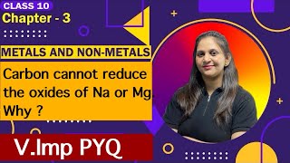 carbon cannot reduce the oxides of na or mg| metals and non metals class 10