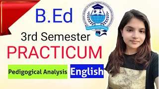 How to make B.Ed Practicum for 3rd Semester (English) / Pedagogical Analysis  || Iconic Priya