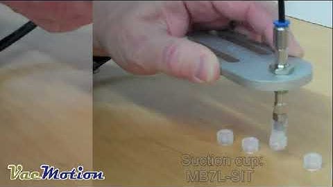 Plastic cap pick and place with suction cups