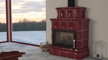 Fireplace, stove - 3D product video presentation