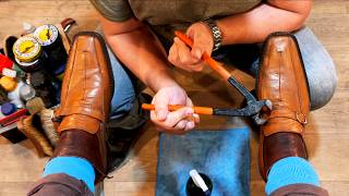 TAKE A SEAT AND RELAX With This ASMR Satisfying Shoe Shine #asmr #relax #satisfying