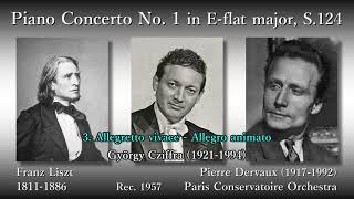 Liszt: Piano Concerto No. 1, Cziffra & Dervaux (1957) リスト