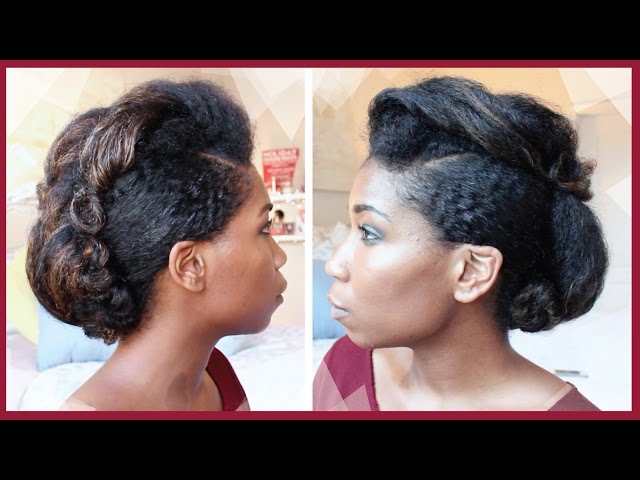 Elegant Faux Hawk Updo Formal Wedding Natural Hairstyles