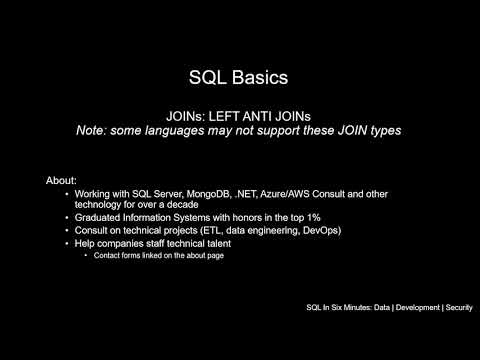 SQL Basics: How To Use A LEFT ANTI JOIN and Why