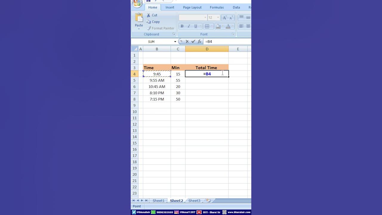  shorts add minutes to time in excel tricks viralvideo youtube