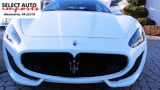 2015 Maserati GranTurismo Convertible Sport, White, Select Auto Imports in Alexandria, VA #19352