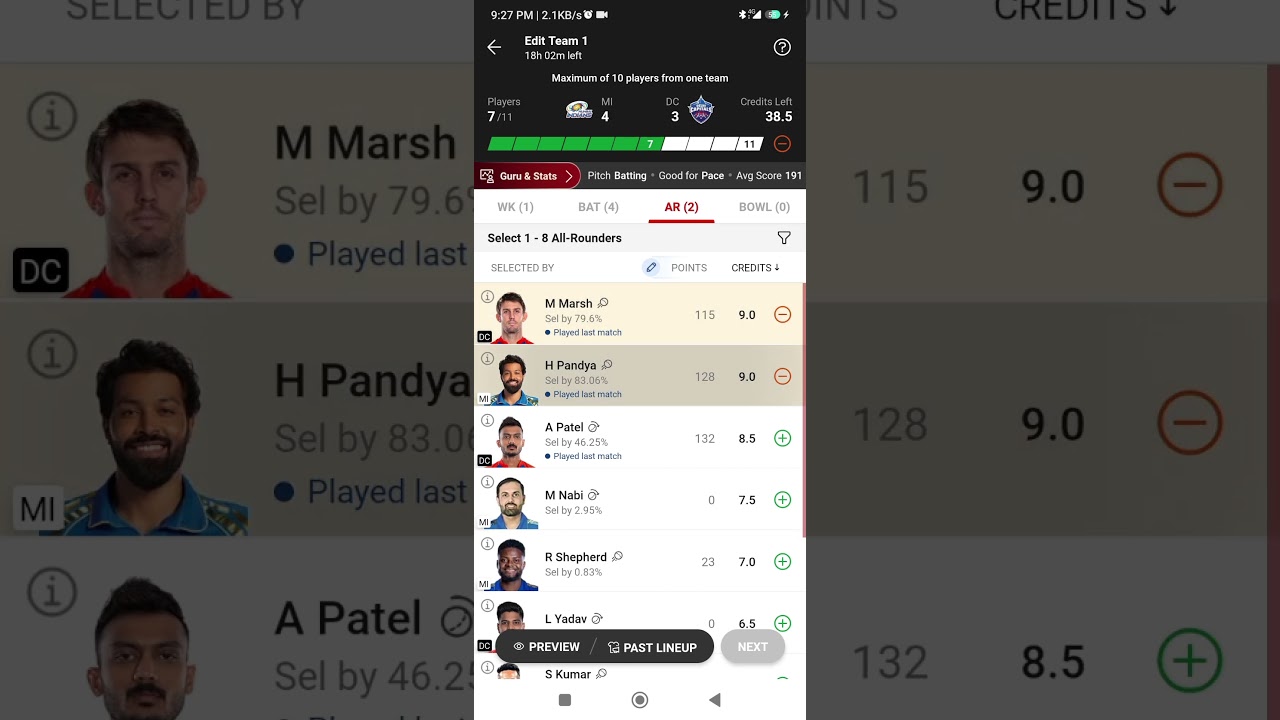 MI vs DC Dream11 Team, MI vs DC Dream11 Prediction, Mumbai Indians vs Delhi Capitals IPL Team Today