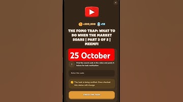 The FOMO Trap: What to Do When the Market Soars | Part 3 of 5 |MeemFi #memefi #code