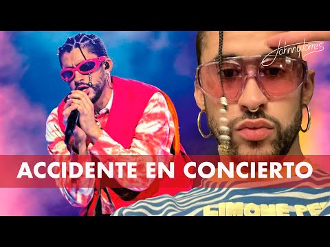 Fanática de Bad Bunny sufre accidente durante su concierto  con un dron