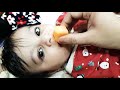 My Cute baby eating papaya for the first time.. Whatsapp Status Video Download Free