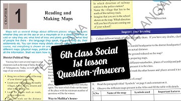 6th Class Social 1st lesson "Reading and Making Maps" Question-Answers| TS board SSC