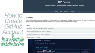 How To Create Github Account And Host Portfolio Website For Free