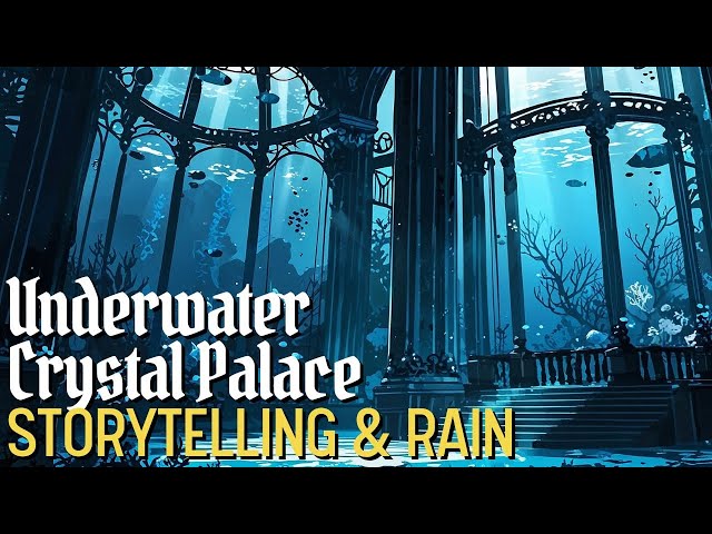 THE UNDERWATER CRYSTAL PALACE Long Sleep Story for Grown Ups | Storytelling and Rain | Black Screen class=