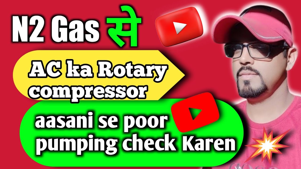 Rotary compressor dry nitrogen gas se back pressure check karna sikhen