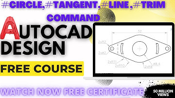 Autocad 2023 || Tangent command || Autocad 2d tutorials in hindi