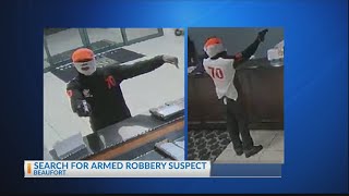 Search for armed robbery suspect in Beaufort