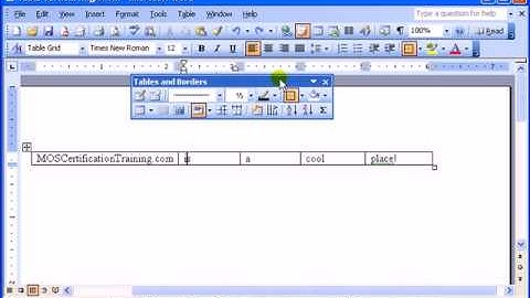 Table Vertical Alignment