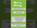 We’re Hiring: Customer Support Associate – International Voice #shorts #technicalsupport #freshers