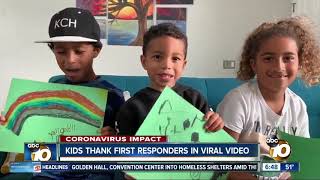 Kids thank first responders in viral video