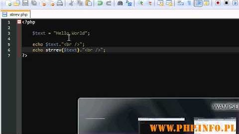 Kurs PHP function strrev() PL