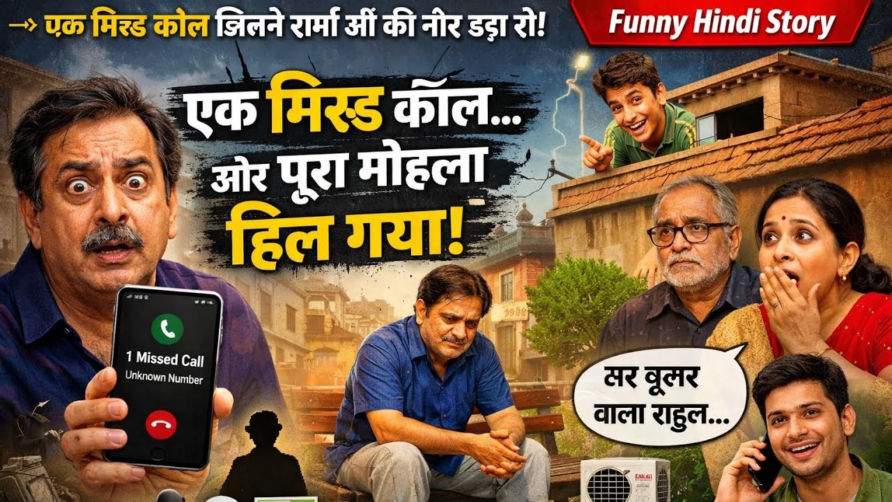 एक मिस्ड कॉल और पूरा मोहल्ला हिल गया !|| Funny Hindi Story|| 