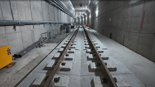 Laying the first section of track