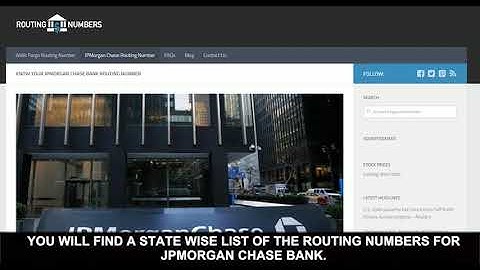 How to find the JPMorgan Chase Bank Routing Number?