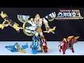 [With Kids]3Combo Transforming Combine Robot Toy Play Geo Mecha Beast Guardian Sky Hawk