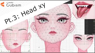 【Customizable VTuber Avatar】pt.3 Rigging The Head xy Angles 【 Timelapse 】