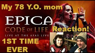 Epica Code of Life (Live) MY 78 Y.O. MOM 1ST TIME reaction - Punk Rock Head musician Giacomo James -