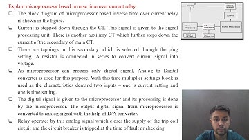 SGP Video short on Explain microprocessor based inverse time over current relay in English