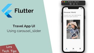 Flutter: Travel App UI (Using Library carousel_slider) screenshot 1