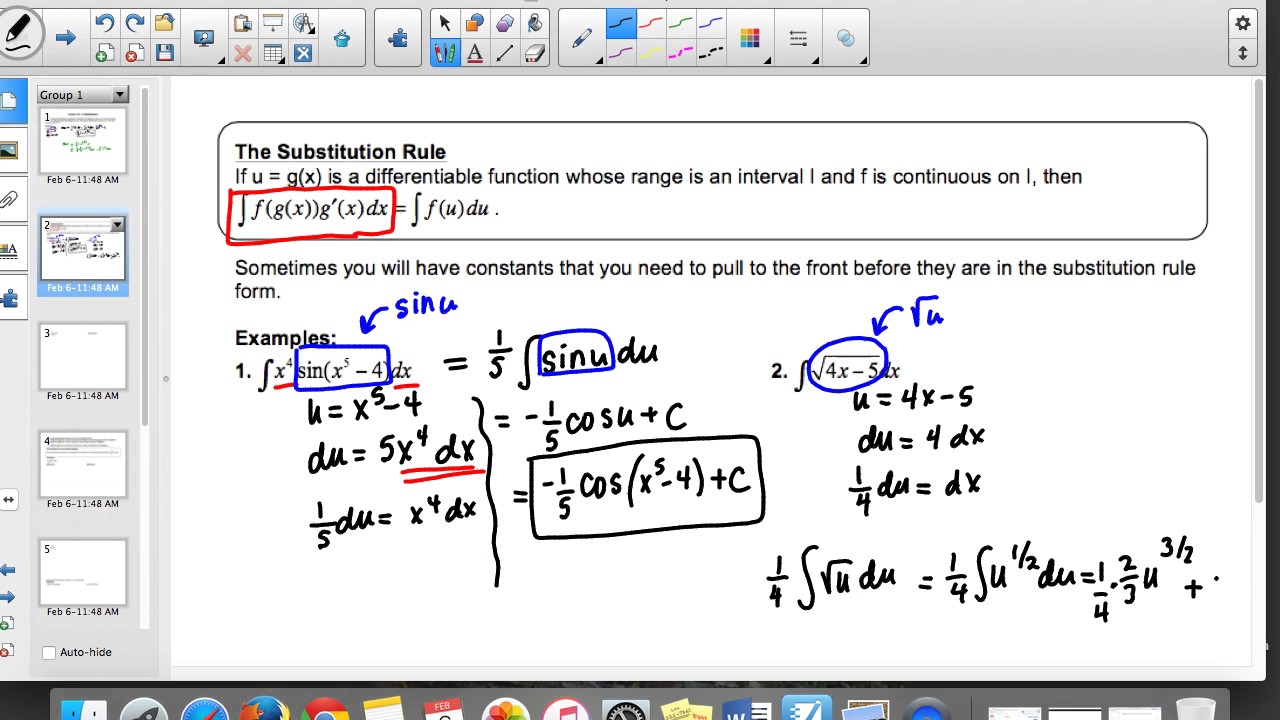 Lesson 42 AP Calculus: U-Substitutions - YouTube