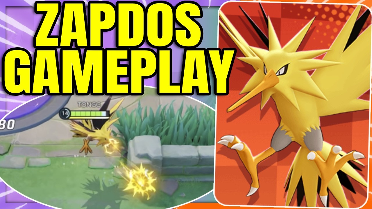 ZAPDOS looks Insanely Strong Pre Release Gameplay | Pokemon Unite